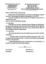 Đề thi chọn học sinh giỏi năm học 2016 - 2017 môn Lịch sử lớp 9
